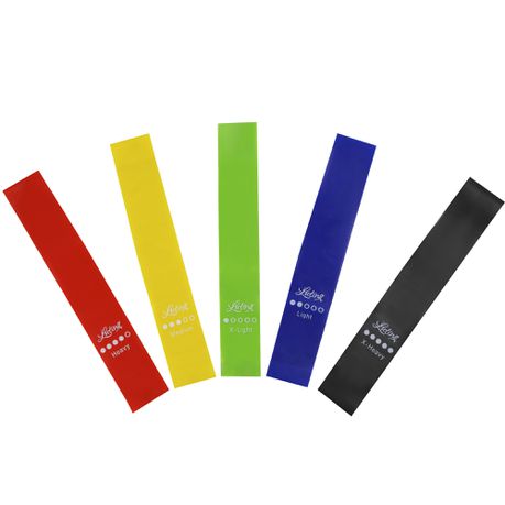 Latex Exercise Resistance Bands - Pack of 5 Buy Online in Zimbabwe thedailysale.shop