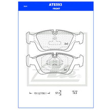 Load image into Gallery viewer, Ate Front Brake Pads For: Bmw Z4 2.5I (E85)
