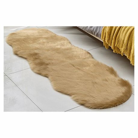 Faux Fur Rug (60cm x 1.8m) - LightAshBrown Buy Online in Zimbabwe thedailysale.shop