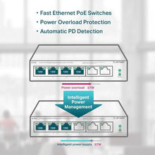 Load image into Gallery viewer, TL-SF1006P 6-Port 10/100Mbps Desktop Switch with 4-Port PoE+
