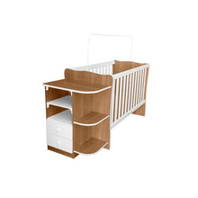 Load image into Gallery viewer, Linx Baby Crib + Corner Chest Doce Sonho - Oak &amp; White
