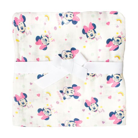 Minnie Mouse Baby Muslin Blanket Buy Online in Zimbabwe thedailysale.shop