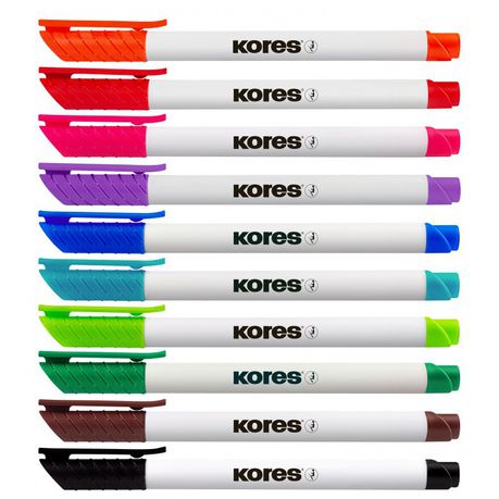 Kores Whiteboard Fine K-Marker Set of 10 Mixed Colours Buy Online in Zimbabwe thedailysale.shop