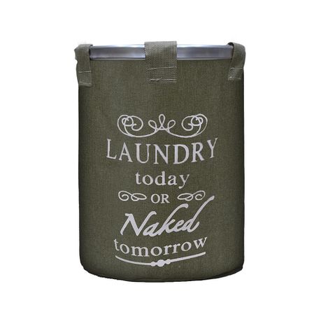 Large Collapsible Easy Storage Laundry Basket With Draw String -Umber Brown Buy Online in Zimbabwe thedailysale.shop