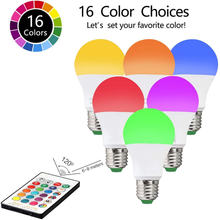 Load image into Gallery viewer, 7W RGBW Remote Control E27 LED Colour Changing Light Bulb
