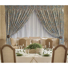 Load image into Gallery viewer, Curtain Set - 5m KGL Woven + 5m 1805 Linen Embroidered Voile White
