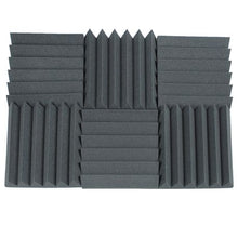 Load image into Gallery viewer, Wedge Acoustic Sound Foam Panels - Black - 6 Pack
