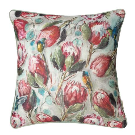 Jumarie From The Heart Protea And Bird Floral Scatter Cushion, 50cm x 50cm Buy Online in Zimbabwe thedailysale.shop