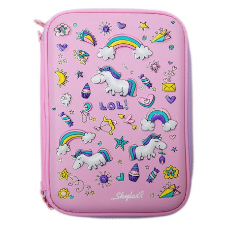 Skylar Scented Unicorn Hard Shell Pencil Case  Single Zip