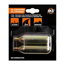 Load image into Gallery viewer, SKS Co2 Cartridges No Thread 16 G X2 For Use With Airchamp Bicycle Pump
