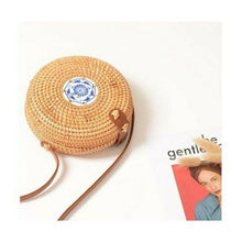 Load image into Gallery viewer, Straw Bag Women Rattan hand Woven Shoulder bag
