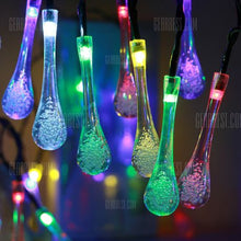 Load image into Gallery viewer, Solar String Lights Multi-Coloured Waterdrop
