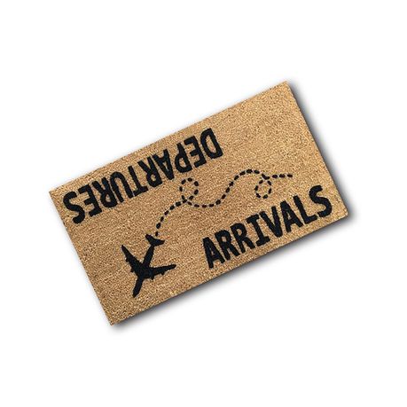 Arrival and Departures Welcome Natural Coir Doormat (70x40cm)