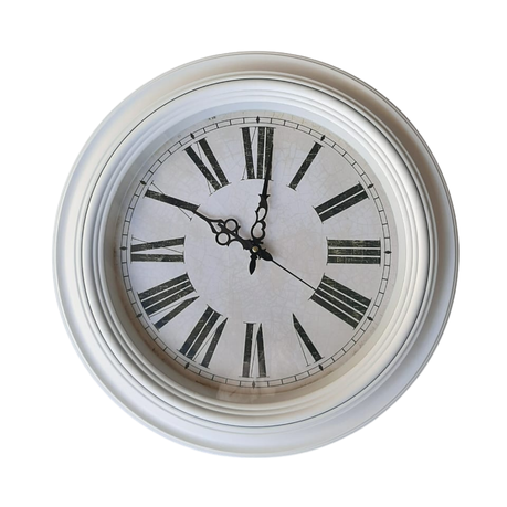 XL Roman Numeral White Wall Clock by La Maison Paris