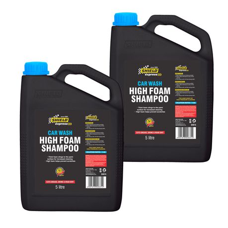 Shield Car Wash High Foam Shampoo - 5Litre - 2 Pack