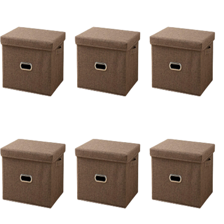 Set of 6 Small Foldable Storage Box - Coffee Buy Online in Zimbabwe thedailysale.shop