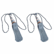 Load image into Gallery viewer, Matoc Curtain Tieback - Rope Tassel D1 - Duck Egg - 2 Pack
