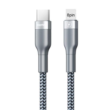 Remax RC-009 1m 3A PD Fast Charging Braided Data  Cable - Silver