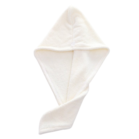 Hair Towel Absorbent Dry Cap - Off-White Buy Online in Zimbabwe thedailysale.shop