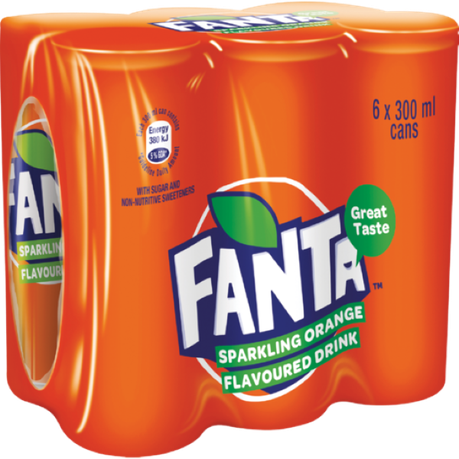 Fanta - 6 x 300ml Cans Buy Online in Zimbabwe thedailysale.shop