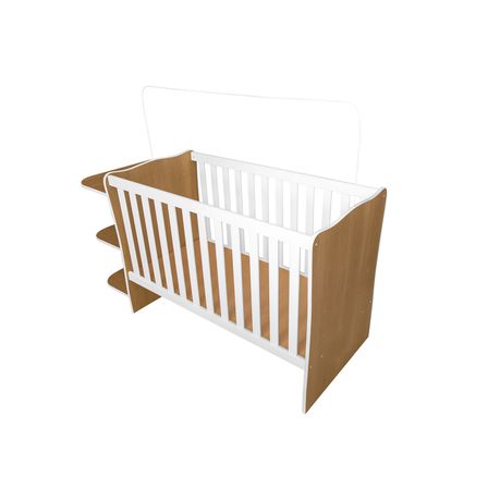 Linx Baby Crib + Corner Chest Doce Sonho - Oak & White