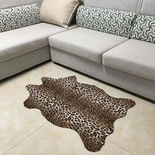 Load image into Gallery viewer, Cp-Leopard,faux Fur Leopard Print Rug
