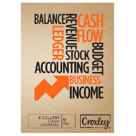 Croxley JD165 72 Page 8 Cash Column Cash Bookkeeping Journal (Pack of 10)