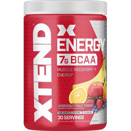 Xtend Energy BCAA Powder Knockout Fruit Punch - 348g Buy Online in Zimbabwe thedailysale.shop