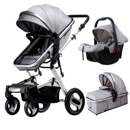 Family Baby Pram 3 In 1 Grey Colour Baby Stroller Travelling System Buy Online in Zimbabwe thedailysale.shop