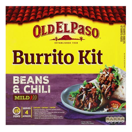 Old El Paso Beans & Chilli Burrito Kit 620g