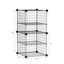 Load image into Gallery viewer, Gretmol Modular Wire Storage Cubes &amp; Dividers - Black
