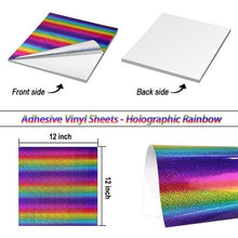 Load image into Gallery viewer, Vivid Colour Holographic Rainbow Colour Permanent Sticker Vinyl x 3 Piece
