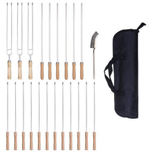 Load image into Gallery viewer, Stainless Steel Braai Kabob Skewers 23 Piece Set
