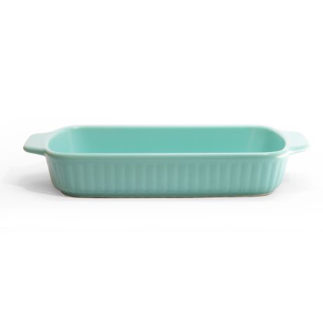 Fine Living Rectangular Ceramic Dish - Blue