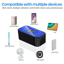 Load image into Gallery viewer, Digital Display 8 Port PD 18W Quick Charge 3.0 USB Type-C Charger
