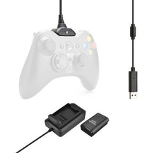 Load image into Gallery viewer, Play and Charge Kit Bundle for Xbox 360 Wireless Controllers
