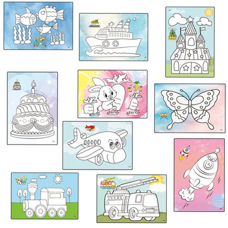 Heartdeco Kids Painting Colouring Board 10 Piece Pack Buy Online in Zimbabwe thedailysale.shop