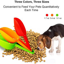 Load image into Gallery viewer, 3 Piece Measuring Dog/Cat Food Scooper 50/100/150grams
