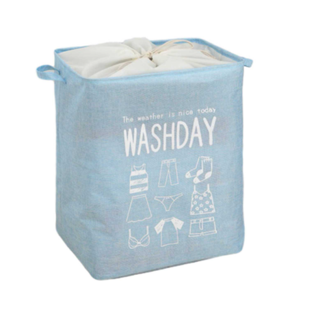 Washday Collapsible Laundry Bag - With Draw String - Blue