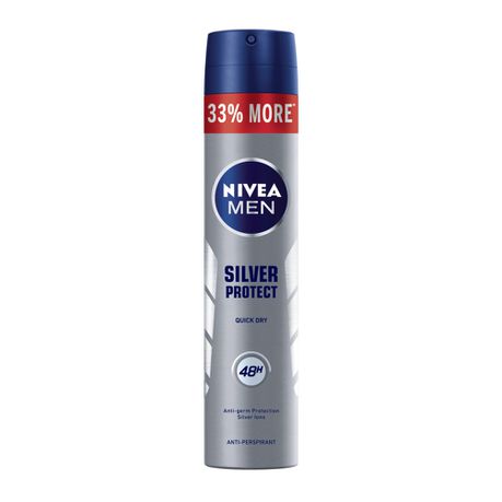 Nivea Men Silver Protect 48h Deodorant Anti-Perspirant Spray - 200ml Buy Online in Zimbabwe thedailysale.shop