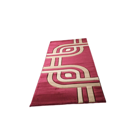 Embossed Turkish Carpet Runner 0073 Burgundy-Beige 80x200cm Buy Online in Zimbabwe thedailysale.shop