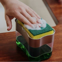 Load image into Gallery viewer, 2 in 1 Sponge and Liquid Soap Dispenser
