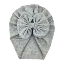 Load image into Gallery viewer, Baby Girl Turban - Rose &amp; Grey
