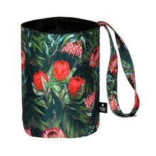 Load image into Gallery viewer, Pretty African Protea Car Bin / Organizer Bag by Bobby Yarn
