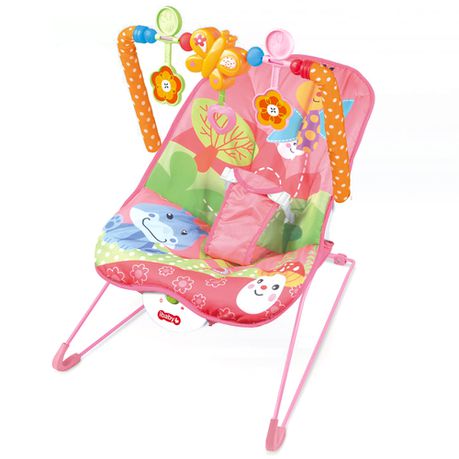 Baby Cartoon Deluxe Bouncer - Pink