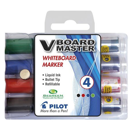 Pilot V Board Master Whiteboard Markers - Wallet of 4 Colours Buy Online in Zimbabwe thedailysale.shop