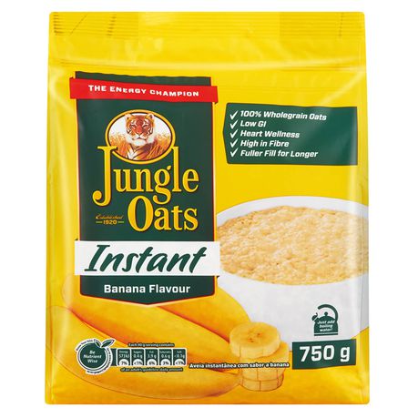 Jungle Oats Instant  Banana Flavour Pouch 750g