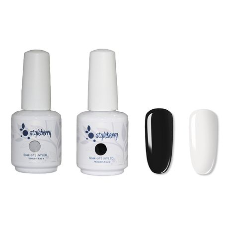 Styleberry Gel Nail Polish Black and White Buy Online in Zimbabwe thedailysale.shop