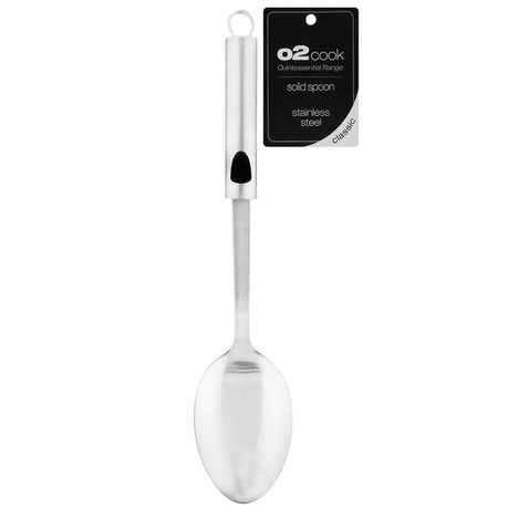 O2 Cook Stainless Steel Solid Spoon