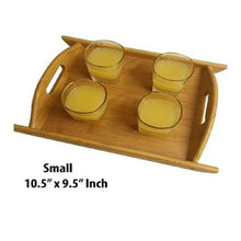 Load image into Gallery viewer, Wooden Bamboo Servings Tray Set of 3
